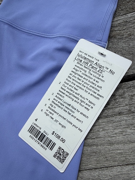 Lululemon Align No Line High-Rise Pant 25" dusty lilac size 4 NWT - Picture 2 of 5